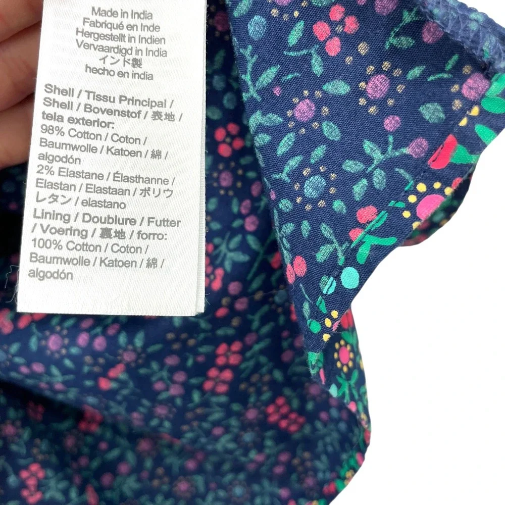 Crewcuts‎ by J.Crew ditsy Floral Smocked Dress Size 7 long sleeves cotton church